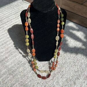 NWOT Premier Designs Fall Colored Beaded Necklace